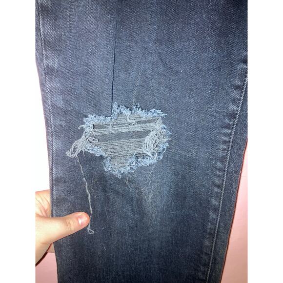 Old navy OG High rise straight black distressed jeans size 6 - Picture 2 of 6